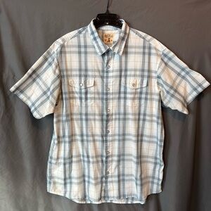 REDHEAD Blue and White Plaid Casual Shirt